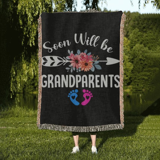 We Will Soon Become Grandparents, Be Grandparents Woven Blankets