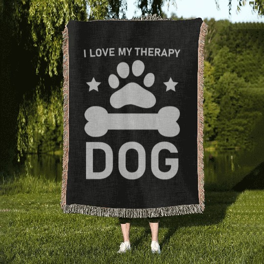 I love my Therapy Dog Woven Blankets