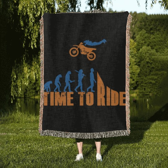 Motocross Enduro Motorbike Freestyle Extreme Sport Woven Blankets
