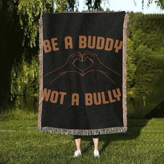 Be A Buddy Not A Bully Orange Unity Day Bullying P Woven Blankets