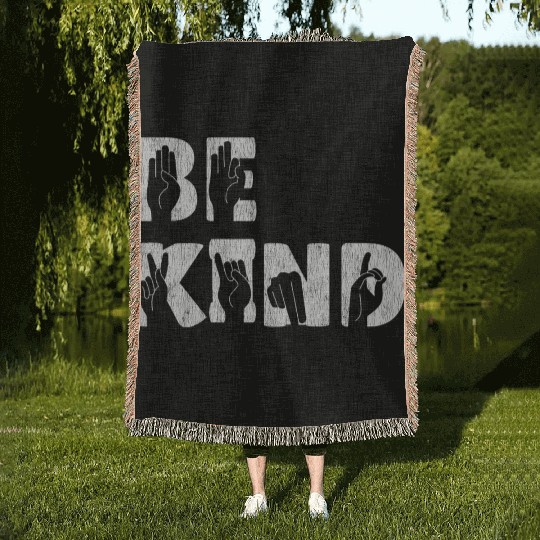 Anti Bully Be Kind Cute Orange Unity Day Bullying Woven Blankets