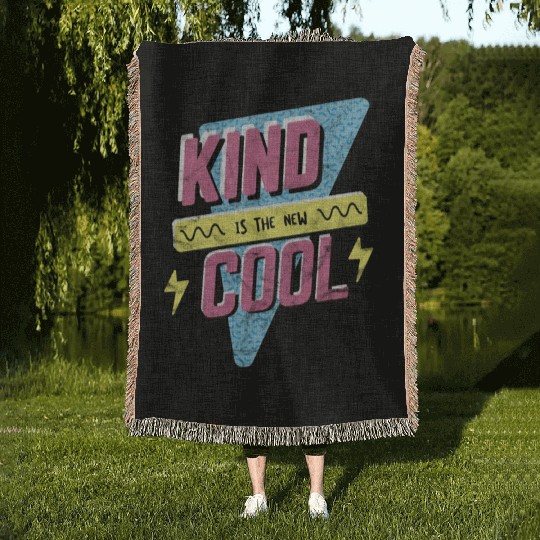 Anti Bully Kind Is The New Cool Unity Day Bullying Woven Blankets