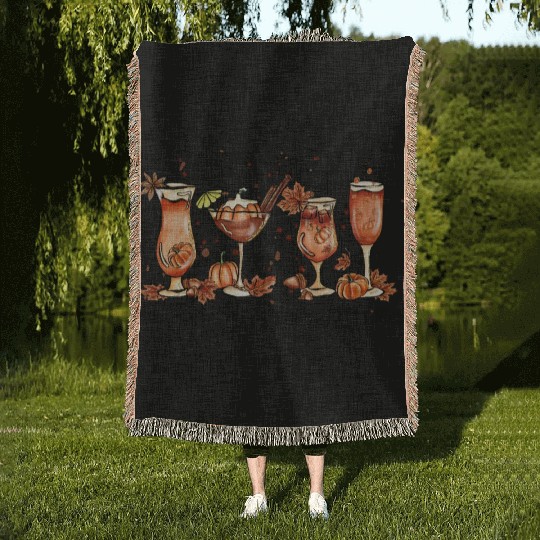 Pumpkin Spice Makes Everything Nice, Pumpkin wine Woven Blankets