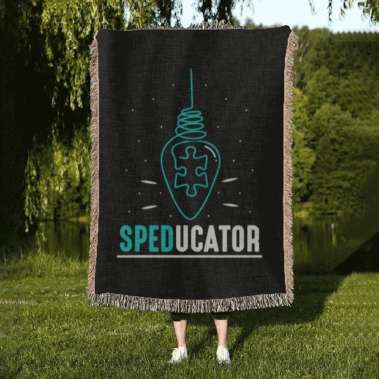 Speducator Special Education Cute Sped Teacher Woven Blankets