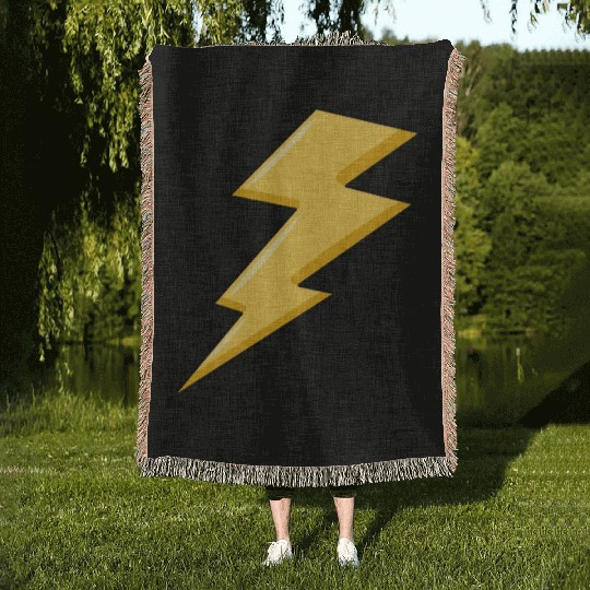 Bolt of lightning, lightning, bolt Woven Blankets