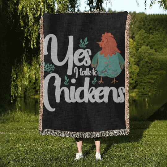 Chickens Rooster Chicken Farmer Hen Poultry Cock Woven Blankets