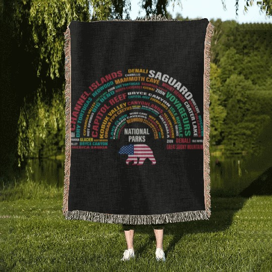 US National Parks, National Park, Denali, Redwood Woven Blankets