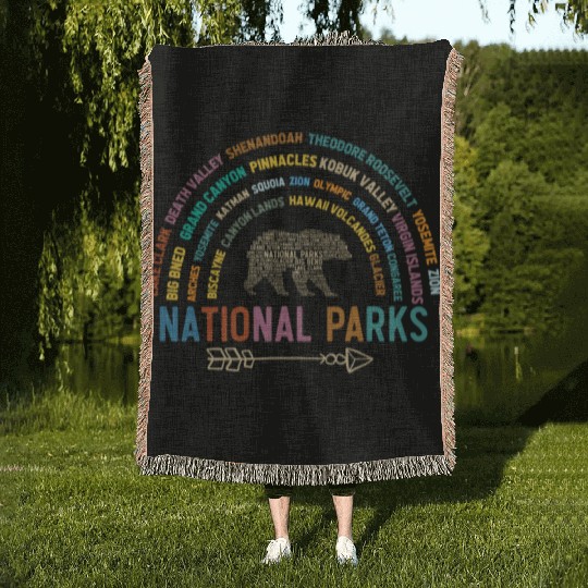 US National Parks, National Park, Denali, Redwood Woven Blankets