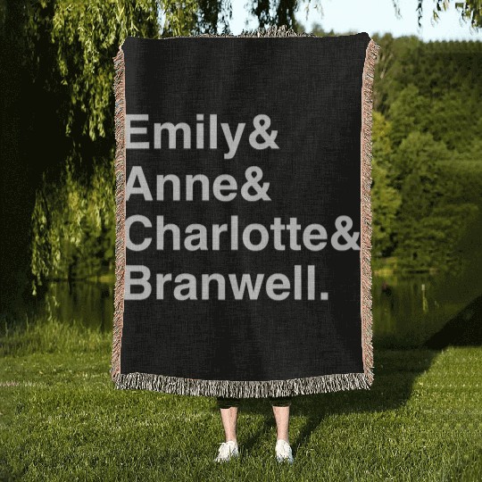 Funny Emily Bronte Charlotte Bronte Bronte Sibling Woven Blankets