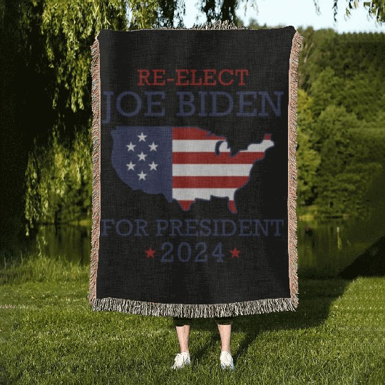 Re-Elect Joe Biden For President 2024 Woven Blankets