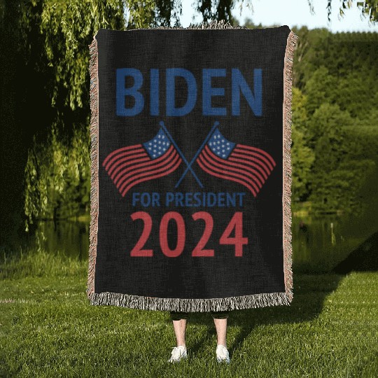 Joe Biden For President 2024 Woven Blankets