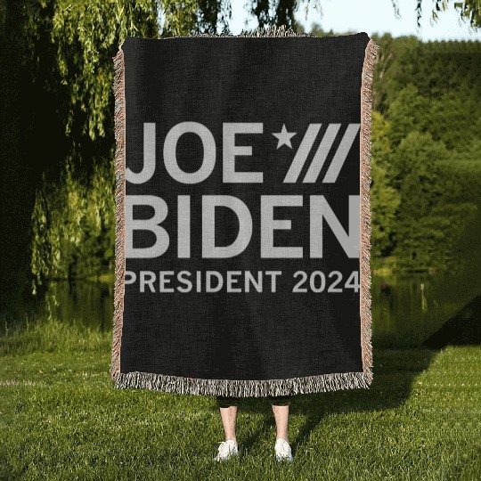 Joe Biden President 2024 Woven Blankets