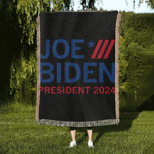 Joe Biden President 2024 Woven Blankets