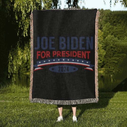 Joe Biden For President 2024 Woven Blankets