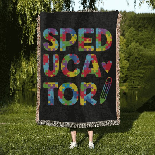 Speducator Sped Teacher Special Education Cute Woven Blankets