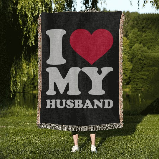 I love my husband Woven Blankets