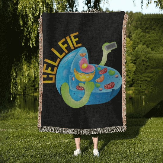 Science Teacher Cellfie funny biology nature Woven Blankets