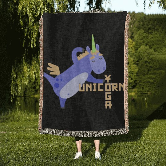 Unicorn Yoga Woven Blankets
