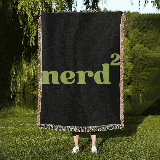 Math Nerd Geek Science Funny Saying Woven Blankets