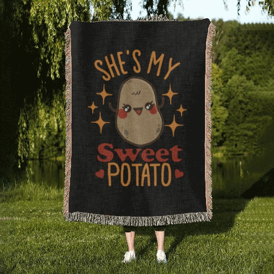 She's My Sweet Potato - I Yam Woven Blankets