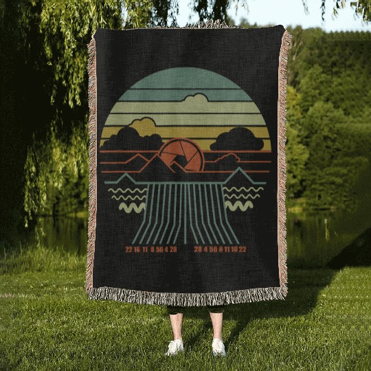 Landscape Photography Gift Photographing Camera Ph Woven Blankets