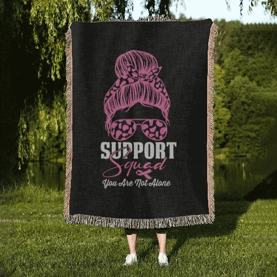 support squad you are not alone Woven Blankets