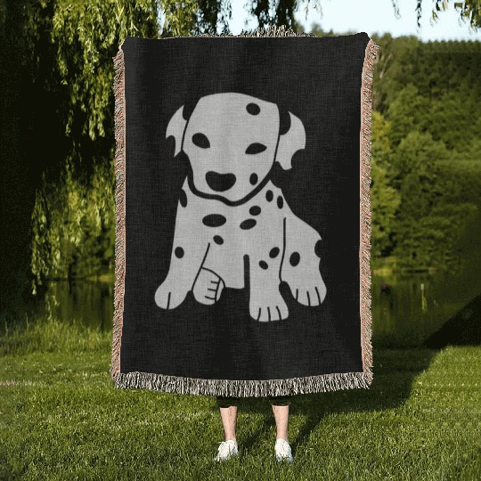 dalmatian lover Woven Blankets