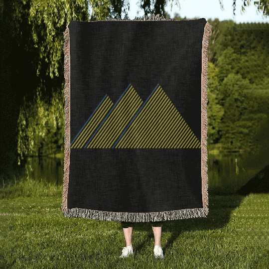 Pretty Problems Jack Brown Triangle Lines Woven Blankets