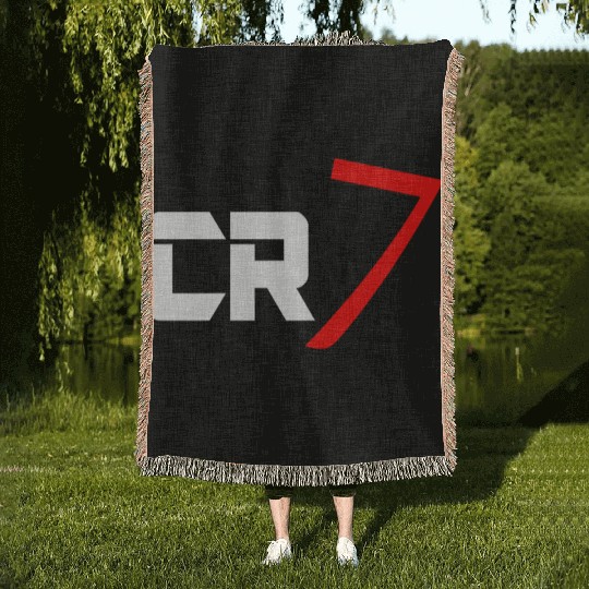 cr7 cristiano white Woven Blankets