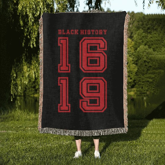Black History 1619 Woven Blankets