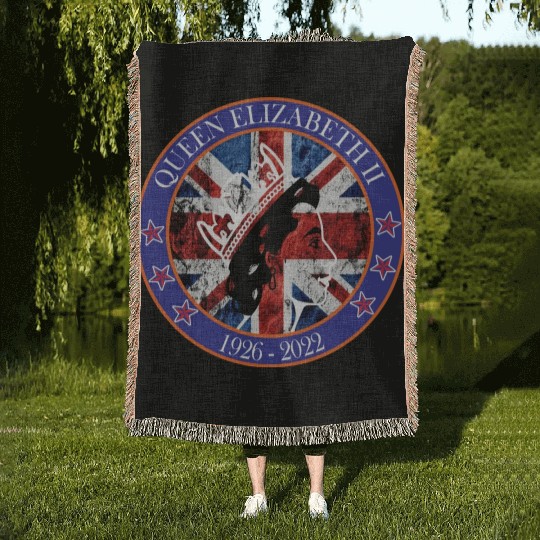 ''queen elizabeth Woven Blankets rest in peace elizabeth sh