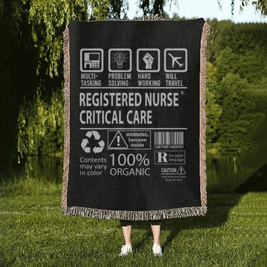 Registered Nurse Critical Care Woven Blankets - Multitask