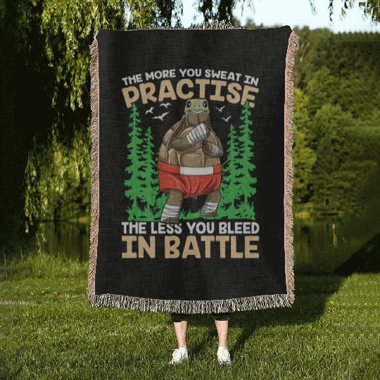 Turtle Karate Martial Arts Training MMA Woven Blankets