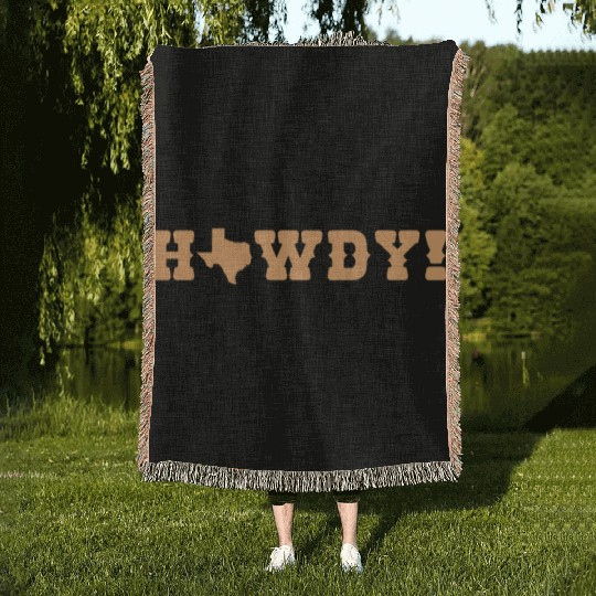 Howdy Texas US State of USA America Woven Blankets