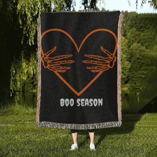 Halloween Boo Season unisex couples Woven Blankets