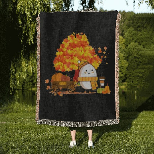Humpty Dumpty Had A Great Fall Thanksgiving Autumn Woven Blankets
