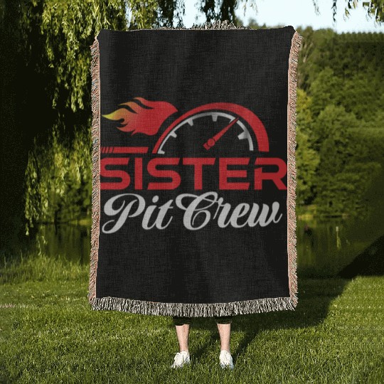 Sister Pit Crew Woven Blankets
