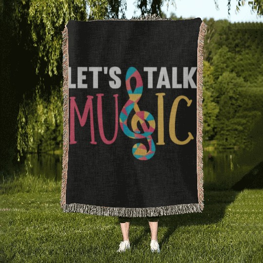 Music Teacher Music Key Woven Blankets
