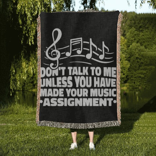 Music Teacher music nout Woven Blankets
