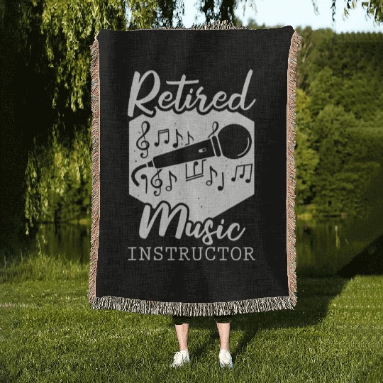 Music Teacher Retired Woven Blankets