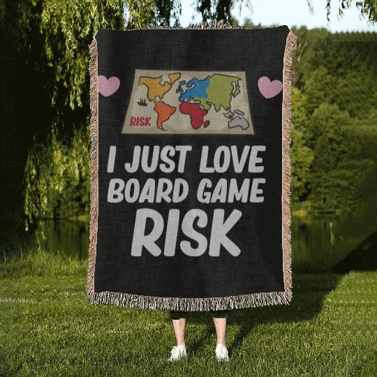 Risk - I just love board game risk Woven Blankets