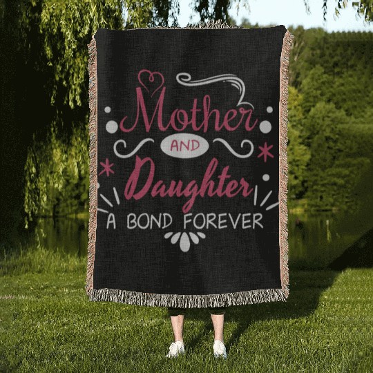 Mother And Daughter A Covenant For Life Woven Blankets