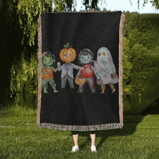 Halloween pumpkin spooky*T Woven Blankets