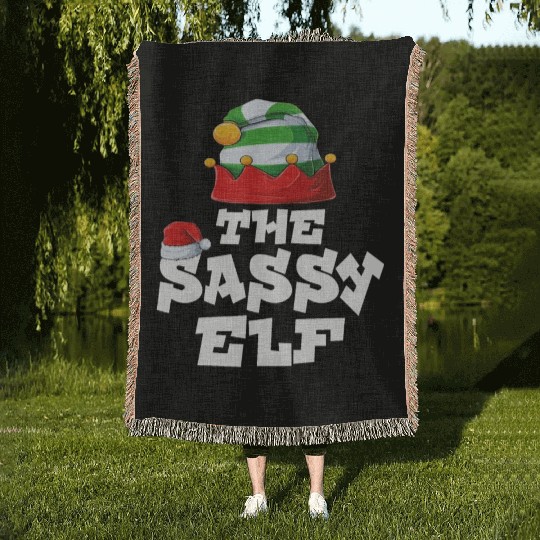 Gamer Elf Family Matching Christmas Group Pajama Woven Blankets