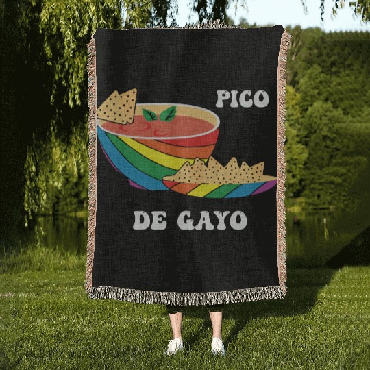 LBGT Flag Gay Pride Human Vintage Rainbow Woven Blankets