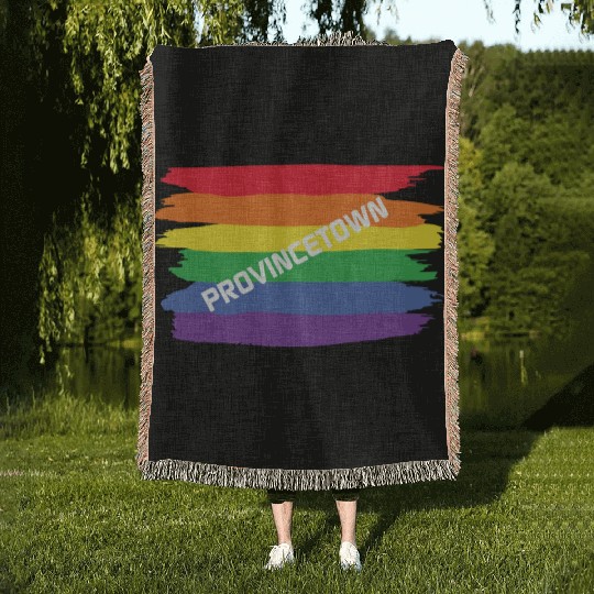 LBGT Flag Gay Pride Human Vintage Rainbow Woven Blankets