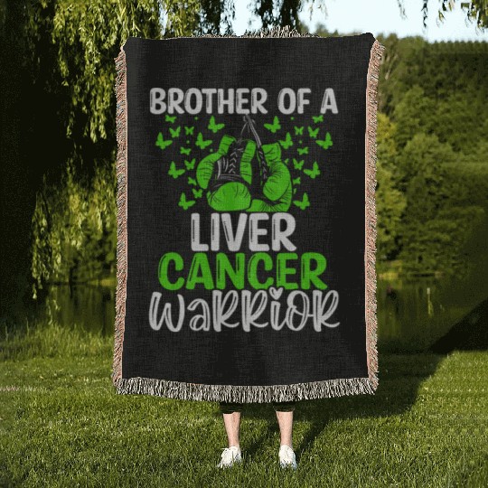 Liver Cancer Awareness Brother Twins Sibling Woven Blankets