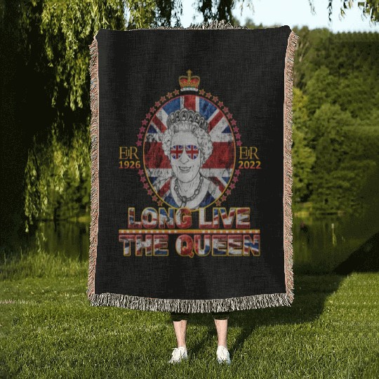 Queen Elizabeth II Rest in Peace Elizabeth Woven Blankets