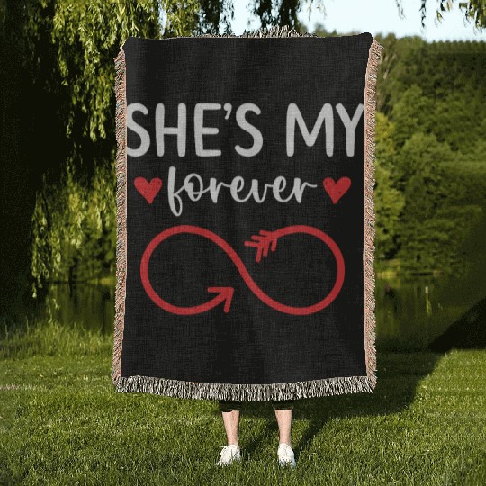 She's My Forever Wedding Anniversary Marriage Woven Blankets