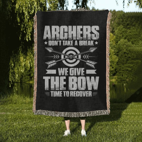 Archer Archery Bow Hunting Bowman Arrow Bow Hunter Woven Blankets